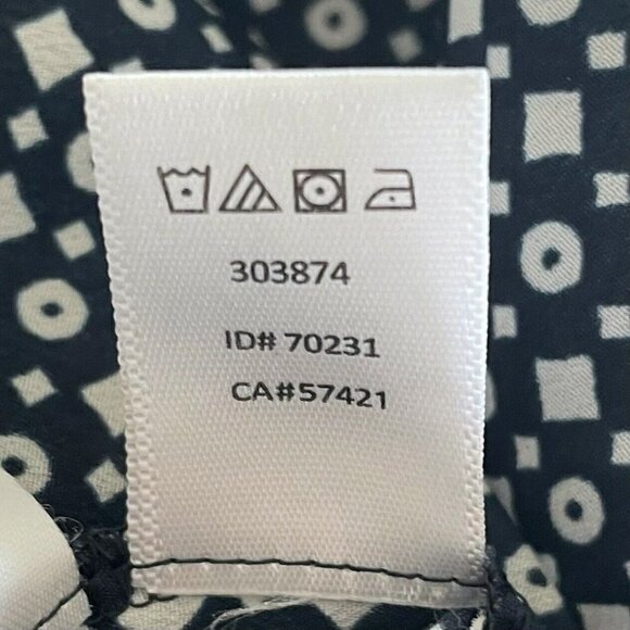 Ann Taylor Loft Women's Sz XS Black White Geo Print Scoop Neck Tank Top - Picture 6 of 9